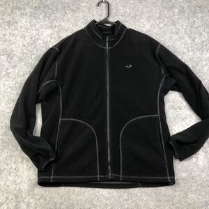 FOX Racing Sweater Adult Large Black Full Zip Fleece Outdoors Casual Flaw